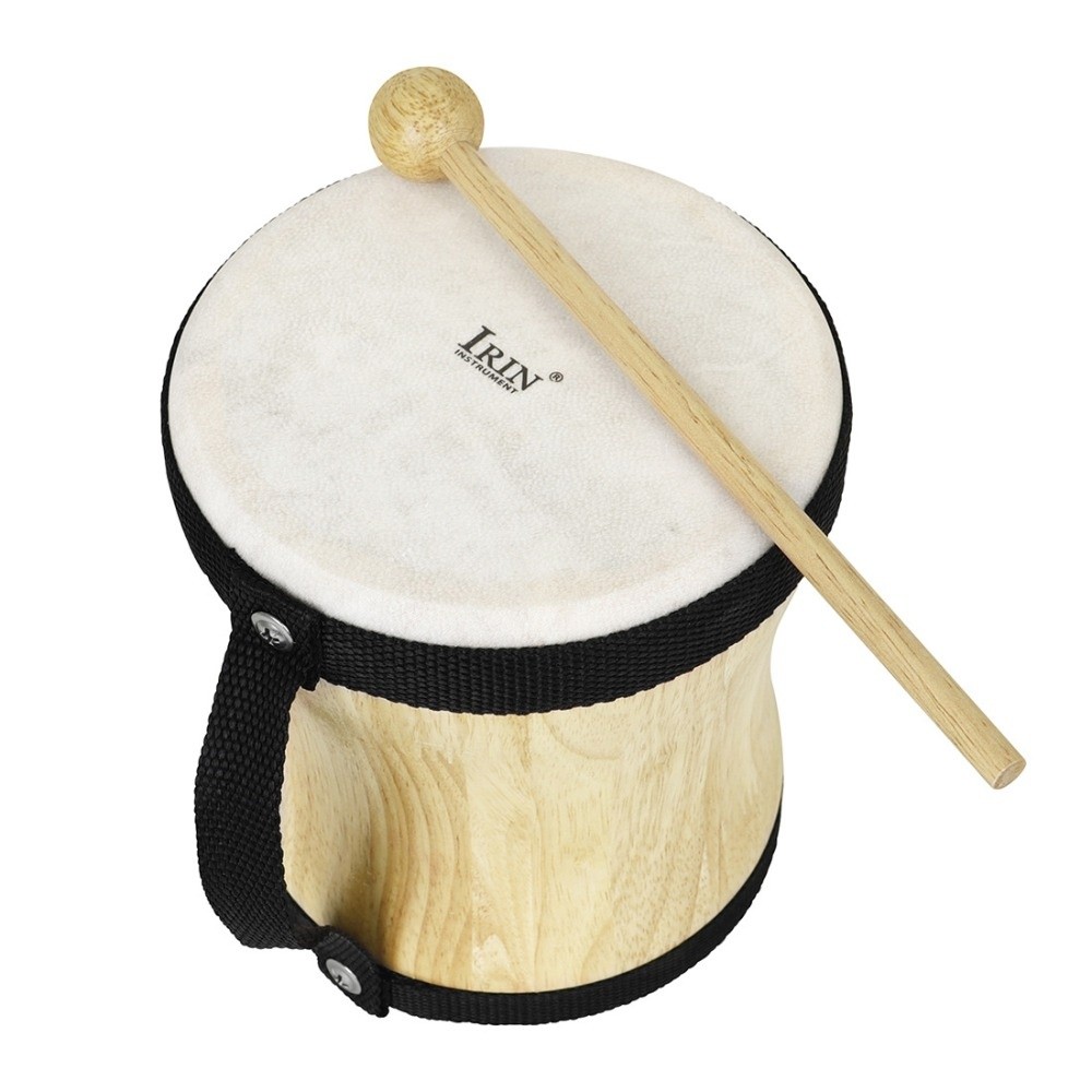 Tambourine Hand Drum - Drewniany bęben indyjski z owczej skóry,