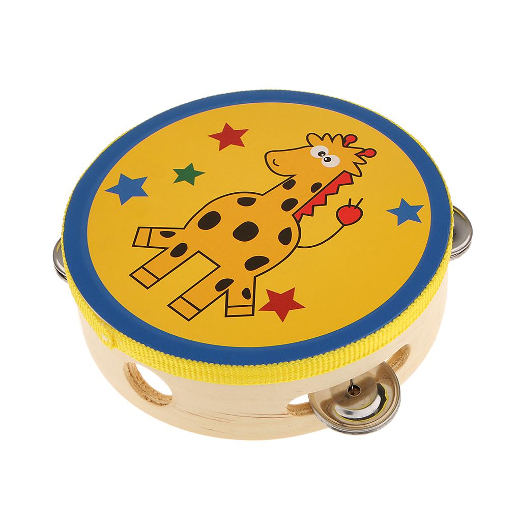 Tambourine Hand Drum - Drewniany tamburyn, mały instrument perkusyjny do