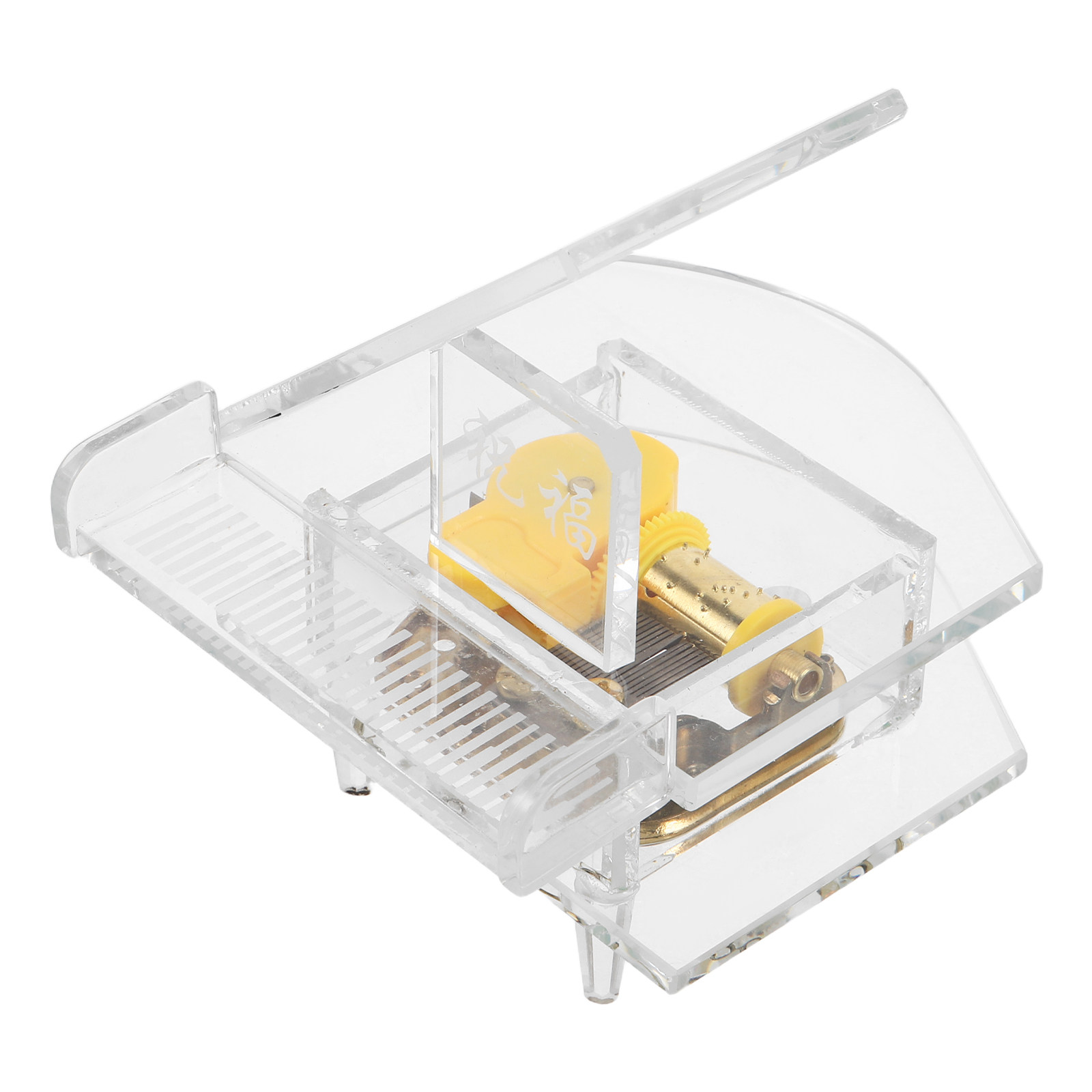 Musical Instrument Glass - Przezroczysta Szklana Pozytywka Pianino, Biurkowy Pozytywka