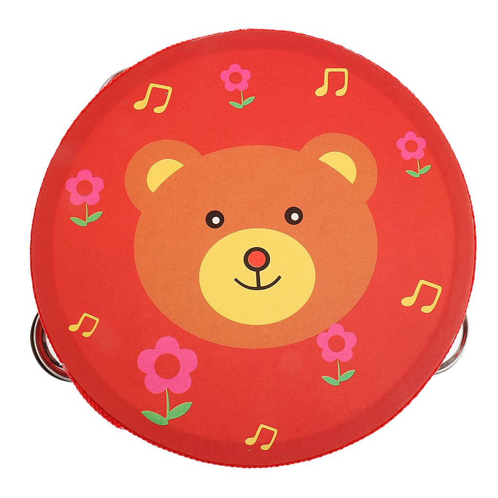 Tambourine Hand Drum - Dzwonek ręczny Drewniany Tamburyn Instrument Perkusyjny
