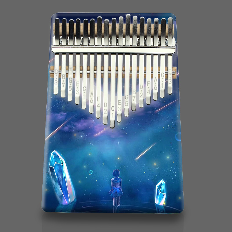 Musical Instrument Names - 17-tonowa Kalimba Kolorowa Klawiatura Palcowa Pianino