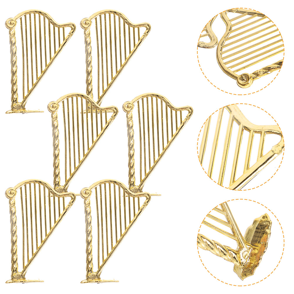 Musical Instrument Xmas Ornaments - 100 szt. Mini Harfa Dekoracyjna Zawieszka