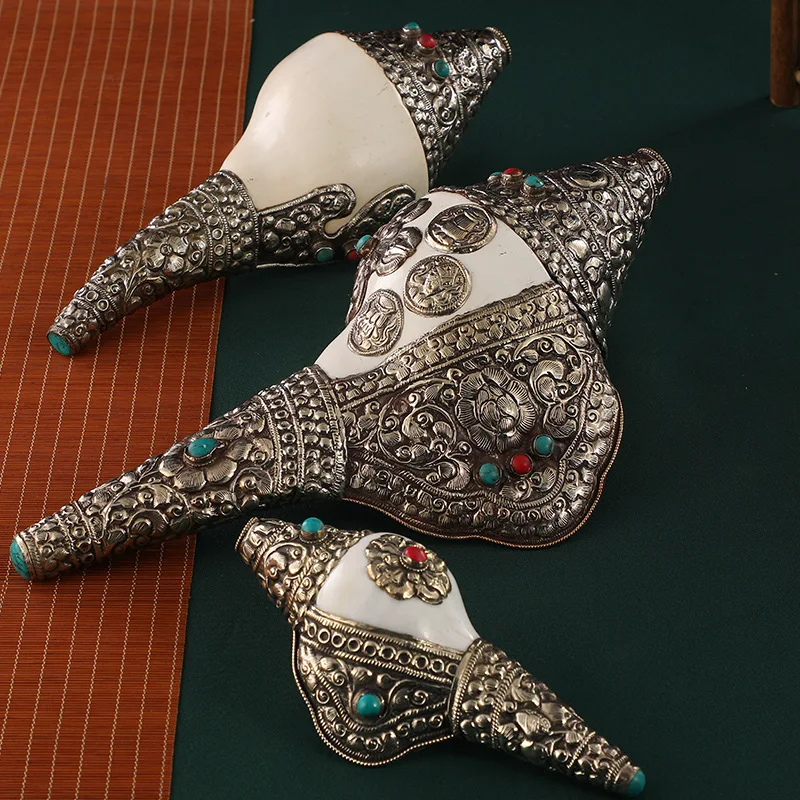 Musical Instrument Glass - Ręcznie Robiona Nepalska Tybetańska Srebrna Inkrustowana