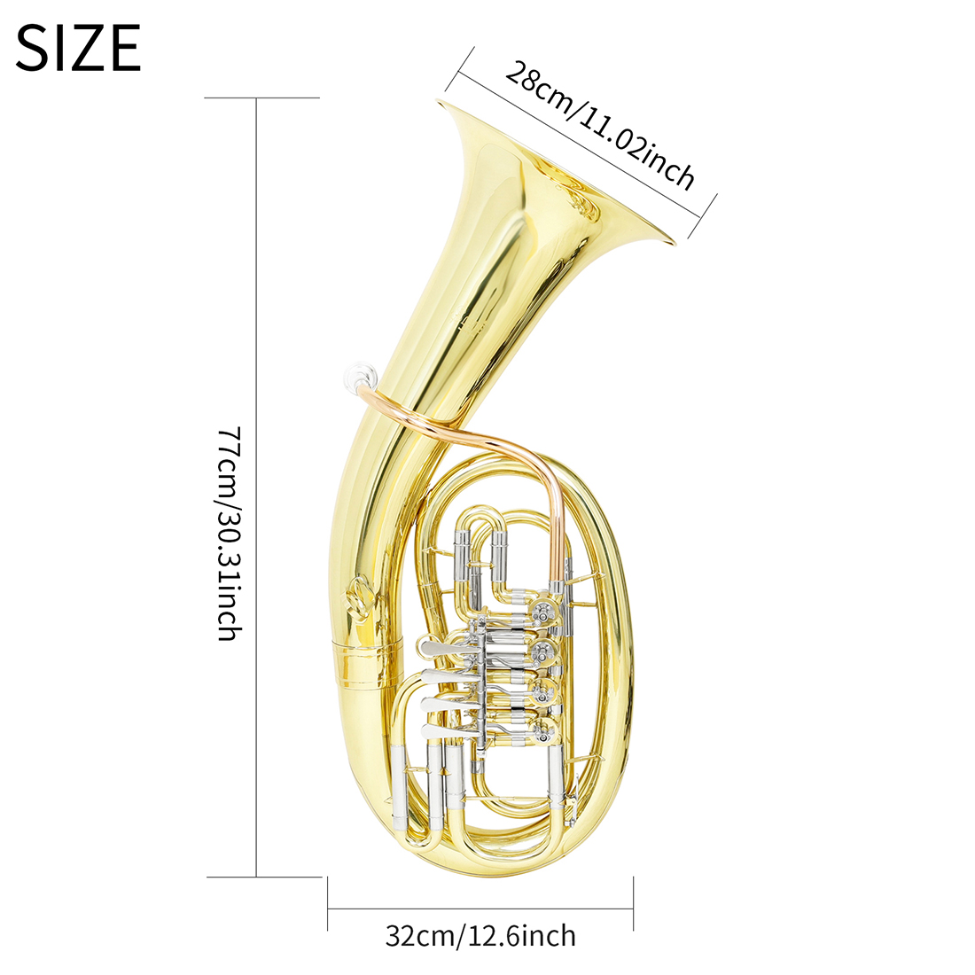 Eufonium SLADE, cztery stroiki – Musical Instrument Euphonium recenzja i cena