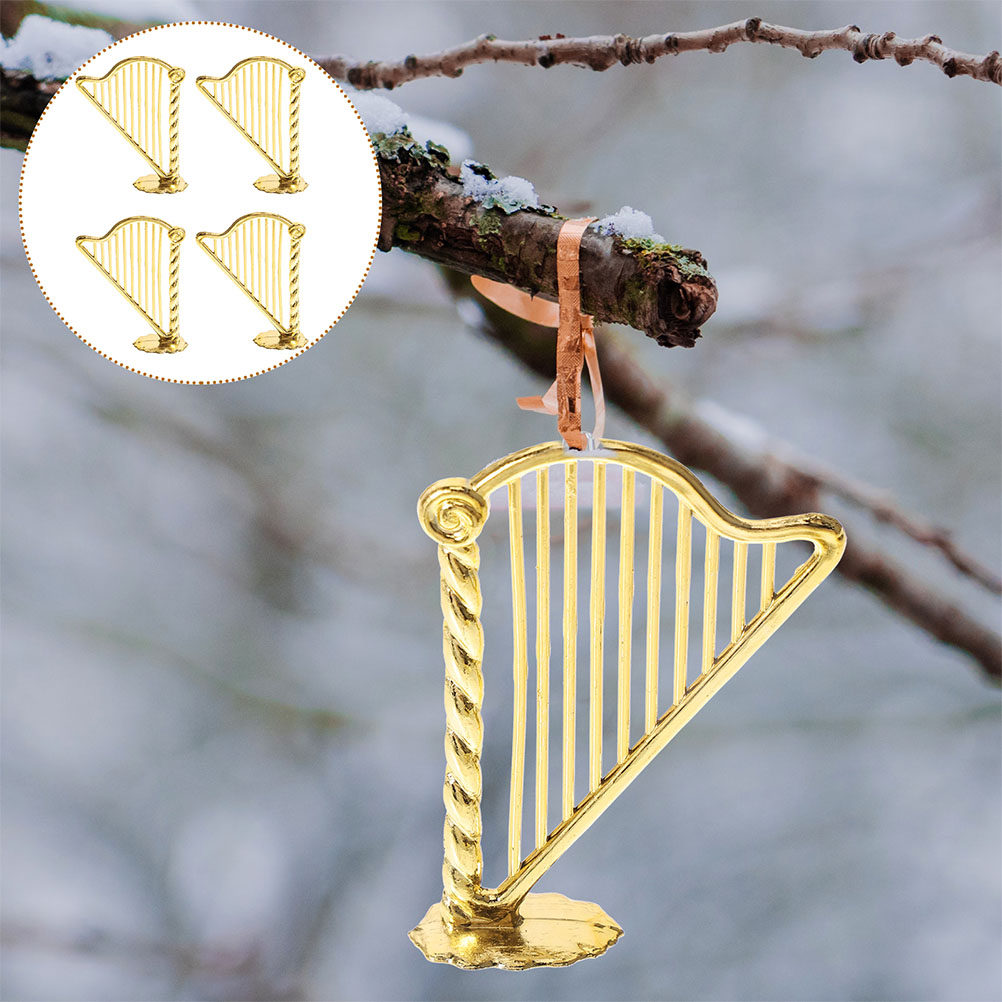 15 szt. Miniaturowe Harfy Ozdo – Musical Instrument Xmas Ornaments recenzja i cena