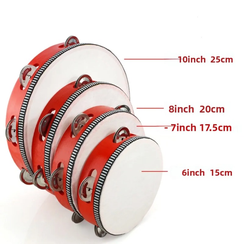Tamburyn drewniany z metalowym – Tambourine Hand Drum recenzja i cena