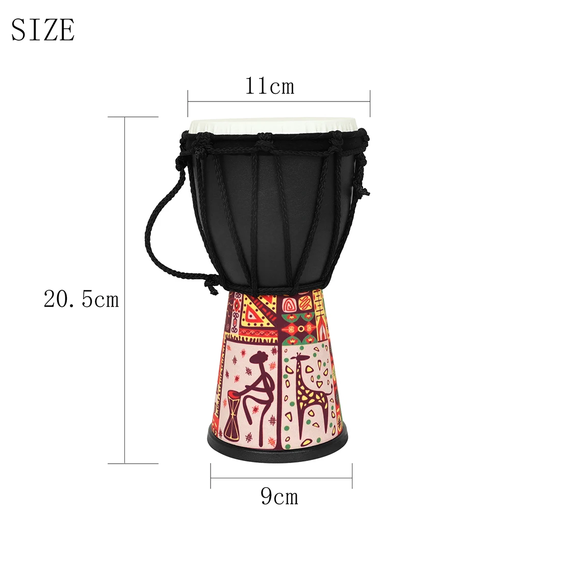 4-calowy afrykański bęben ABS, – Djembe Hand Drum recenzja i cena
