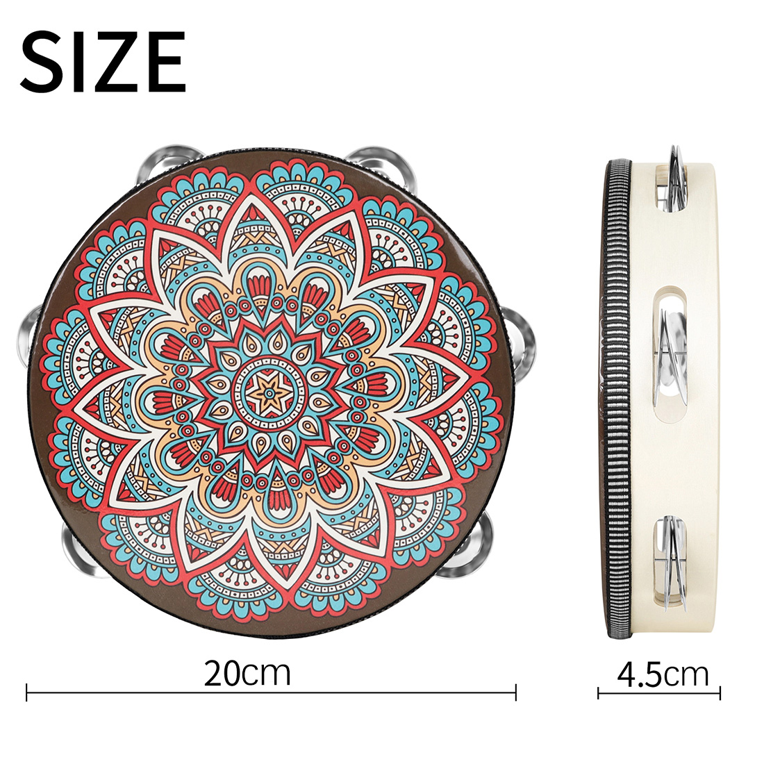 IRIN 8-calowy jednorzędowy bęb – Tambourine Hand Drum recenzja i cena