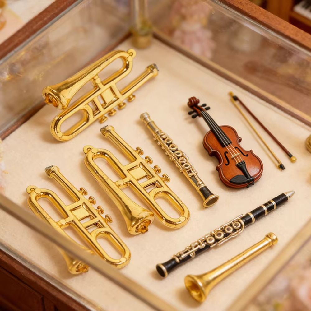 5/18 szt. Losowe Mini Złote Oz – Musical Instrument Xmas Ornaments recenzja i cena